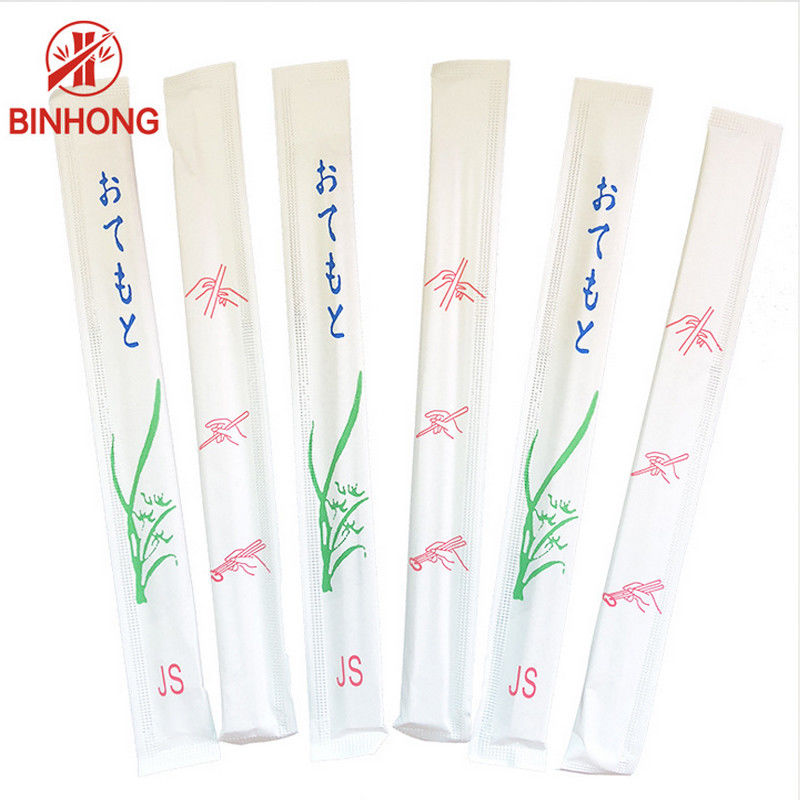 Bambusessstäbchen 24CM ZWILLINGE Dispossable mit vollem in Papier eingewickeltem für chinesische Nahrung