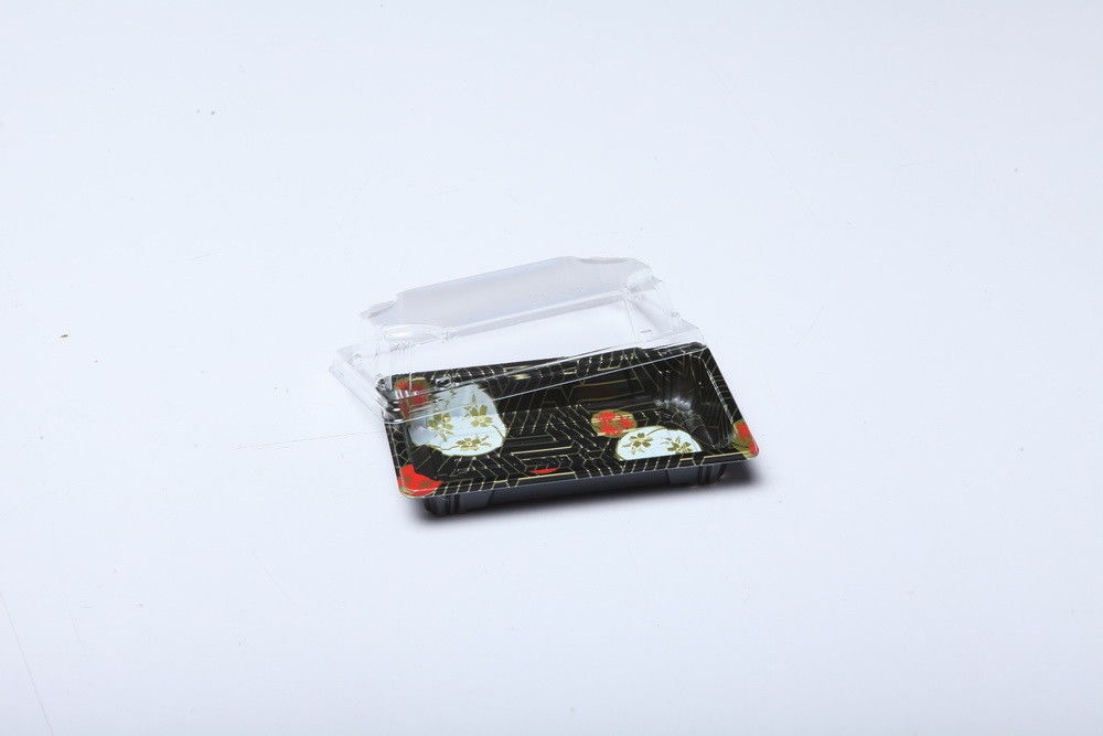 Nicht rutschfähiges Einweg-Essen-Sushi-Tray mit Deckel