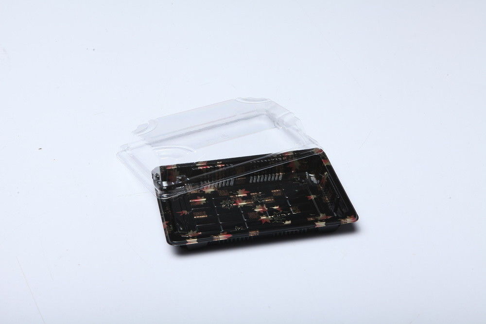 Nicht rutschfähiges Einweg-Essen-Sushi-Tray mit Deckel