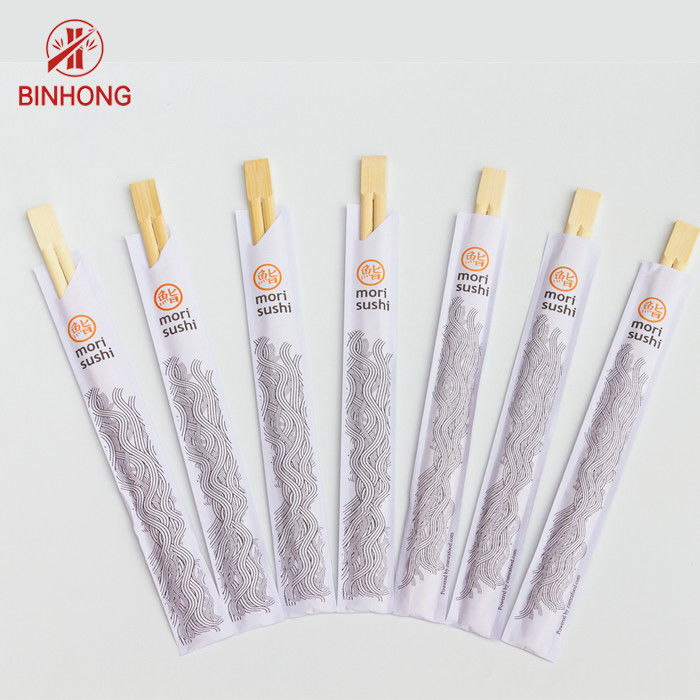 Natürliches Bambusessstäbchen 20、 21、 23 Wegwerf、 24cm, halbe Papierverpackung