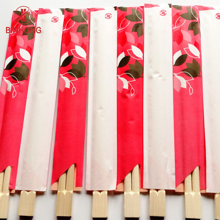 Chinesische Bambusessstäbchen Tensoge für Restaurant, halbe Papierverpackung