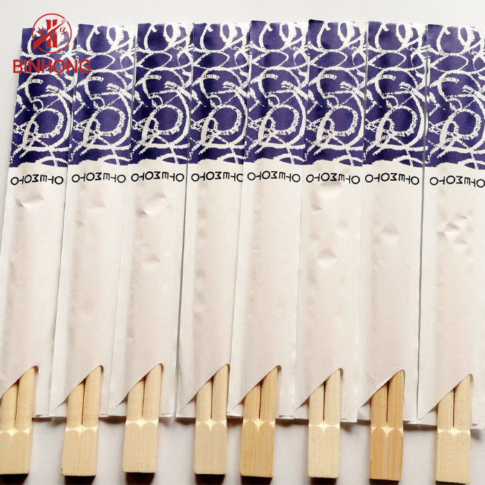 Chinesische Bambusessstäbchen Tensoge für Restaurant, halbe Papierverpackung