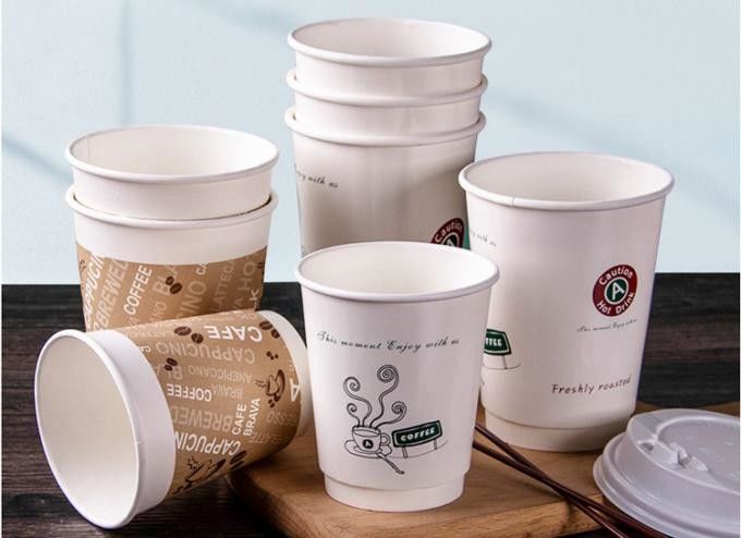 Kraftpapier-Kaffee-Getränk-Schale 16oz der Doppelschicht-ISO9001 für Café