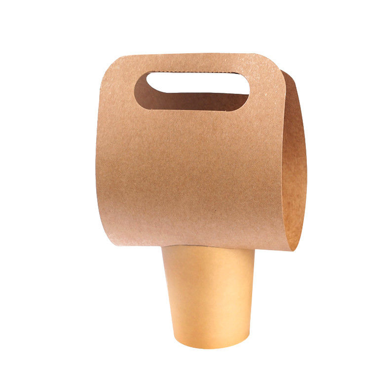 einzelne doppelte Schalen-Mitnehmerkaffeetasse-Halter 350g Kraftpapier