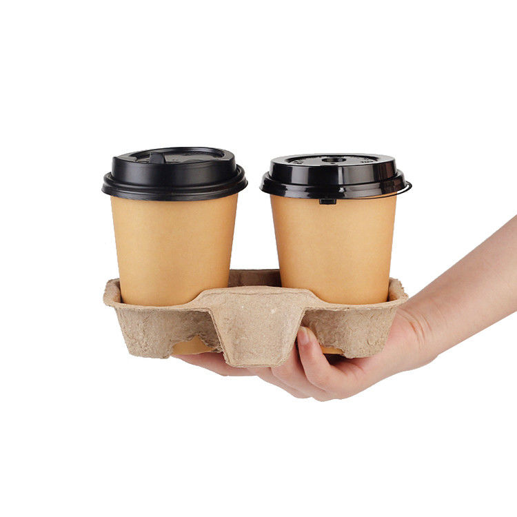 einzelne doppelte Schalen-Mitnehmerkaffeetasse-Halter 350g Kraftpapier