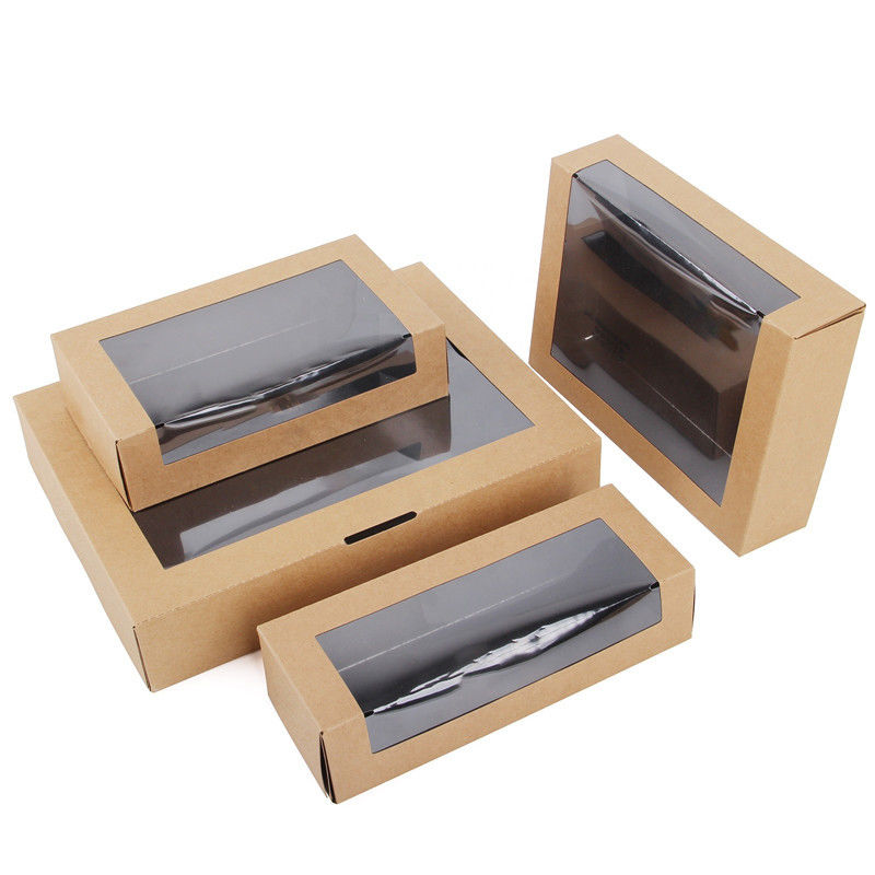 Wegwerfkraftpapier-Sushi-Mitnehmerkasten mit klarem Fenster ISO9001