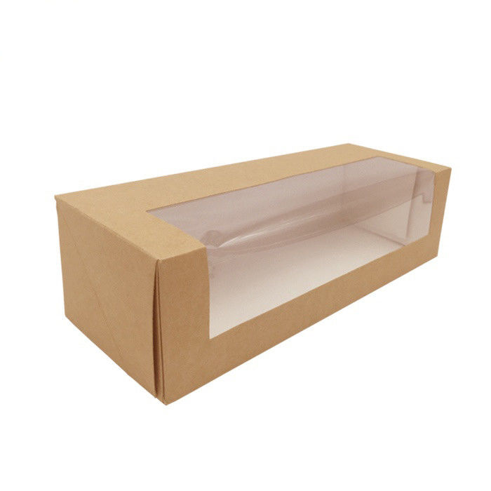 Wegwerfkraftpapier-Sushi-Mitnehmerkasten mit klarem Fenster ISO9001