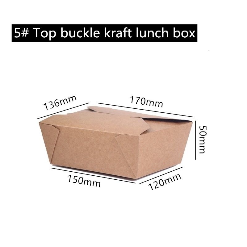Individuell bedruckte Lunchbox, braune Kraft-Burger-Box-Verpackung