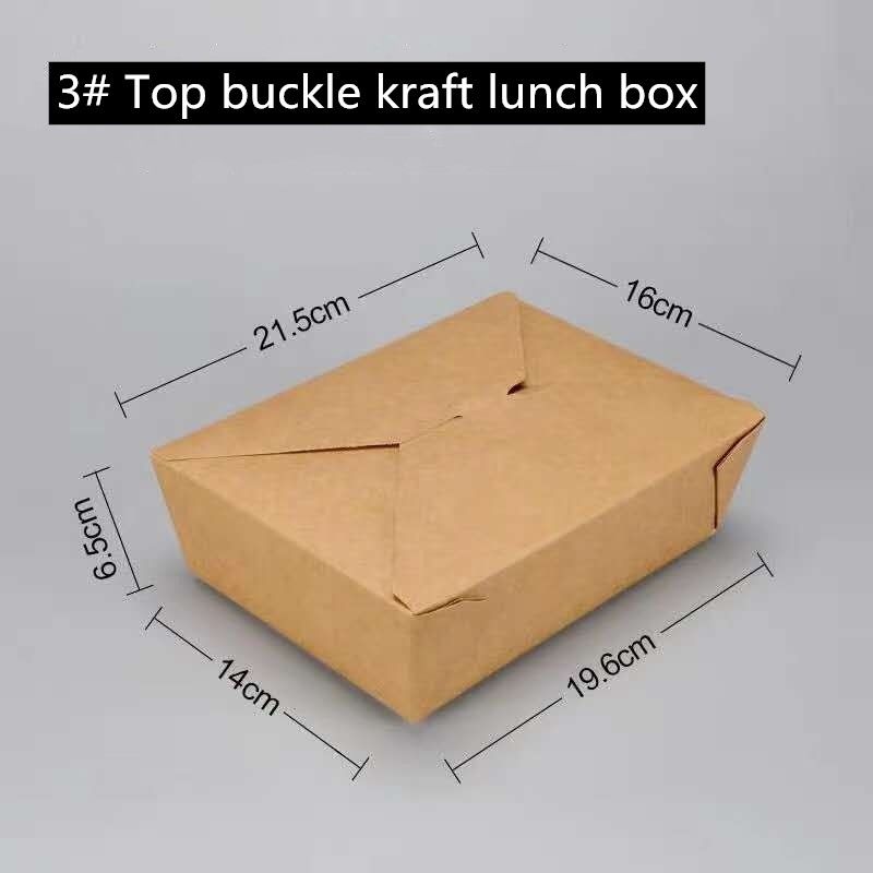 Individuell bedruckte Lunchbox, braune Kraft-Burger-Box-Verpackung