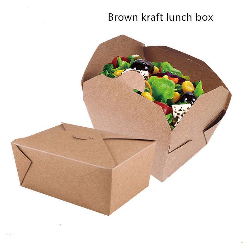 Individuell bedruckte Lunchbox, braune Kraft-Burger-Box-Verpackung