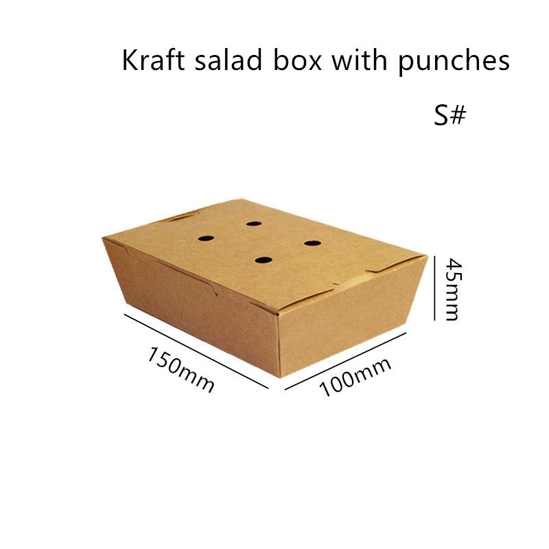Salat-Kraftpapier nehmen Kasten-Microwavable Wegwerf mit Durchschlägen weg