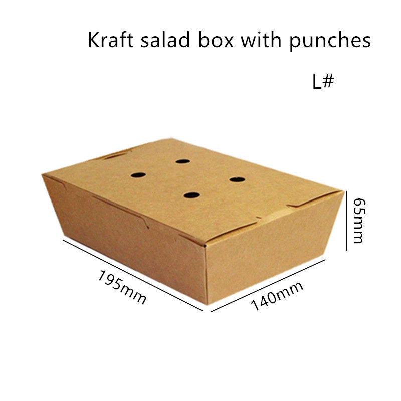 Salat-Kraftpapier nehmen Kasten-Microwavable Wegwerf mit Durchschlägen weg