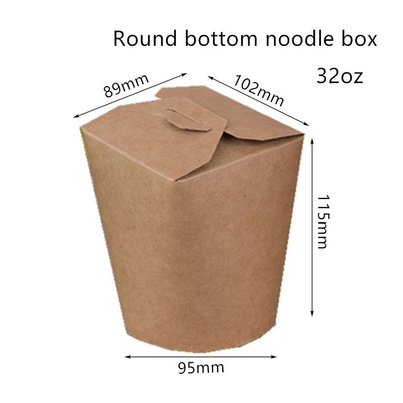 Wegwerfnudel-Kasten 16oz 26oz 32oz mit Rundboden