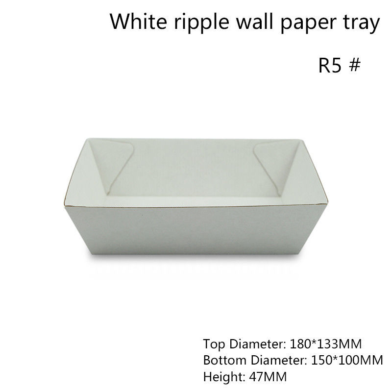 Rechteckige Weißbuch-Nahrung, die Tray Height 47mm dient