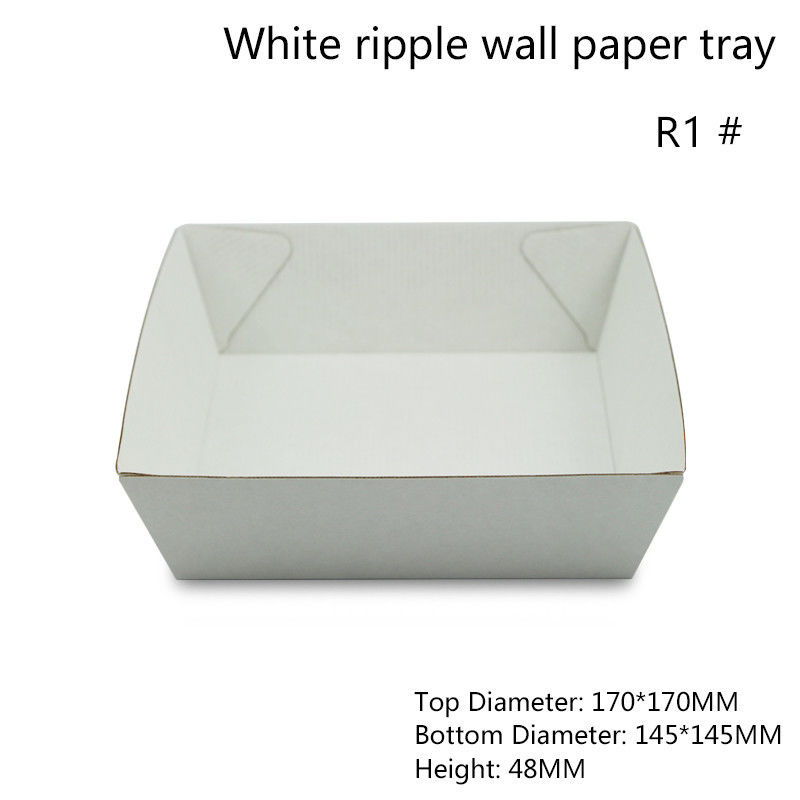 Rechteckige Weißbuch-Nahrung, die Tray Height 47mm dient
