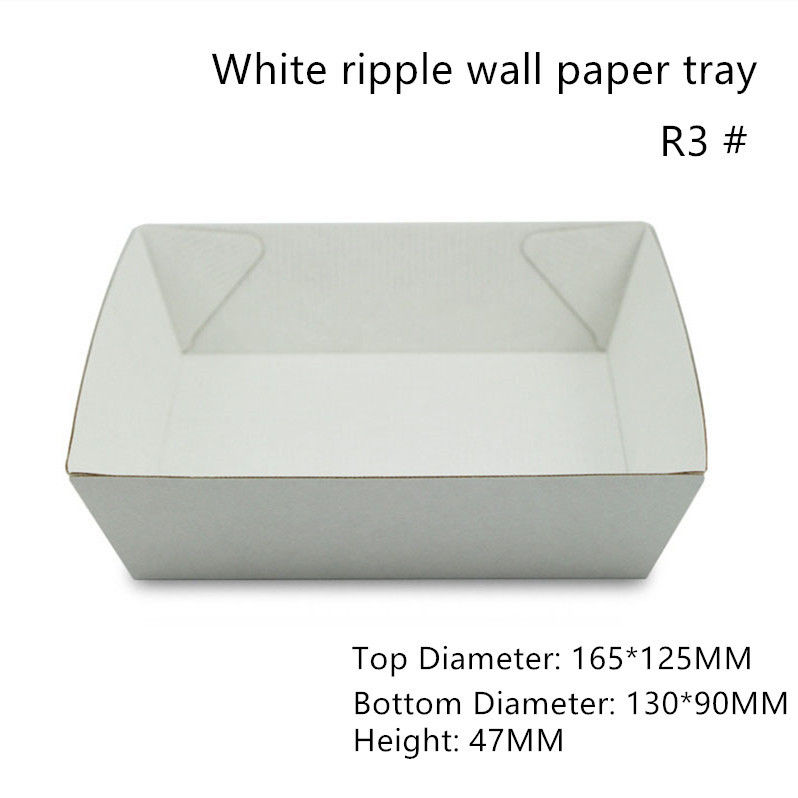 Rechteckige Weißbuch-Nahrung, die Tray Height 47mm dient