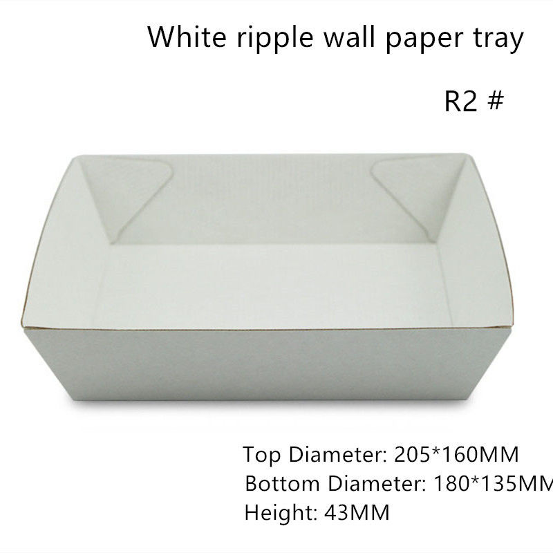 Rechteckige Weißbuch-Nahrung, die Tray Height 47mm dient
