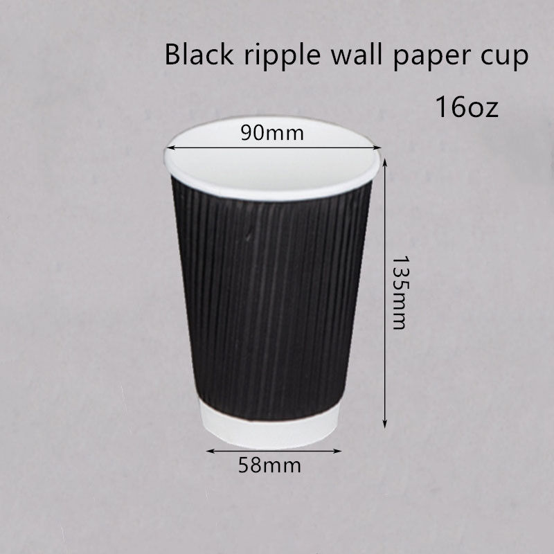 Gewölbter Kraftpapier-Kaffee-Trinkbecher 250gsm 300gsm Wegwerf