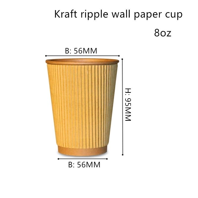 Wegwerftrinkbecher 16oz 20oz des gewölbten Kraftpapier-300gsm