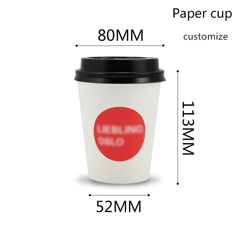 Kompostierbarer Winkel des Leistungshebels zeichnete Bambuspapier-Trinkbecher der faser-280gsm