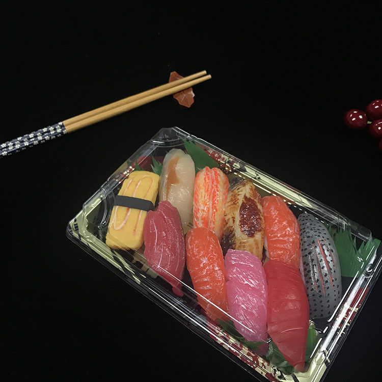 Transparenter Deckel-Plastiksushi Tray Food Grade Disposable