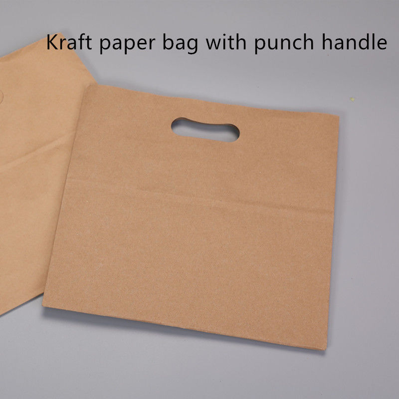Kraftpapier-Tasche 80gsm 100gsm 120gsm mit gestempelschnittenem Griff