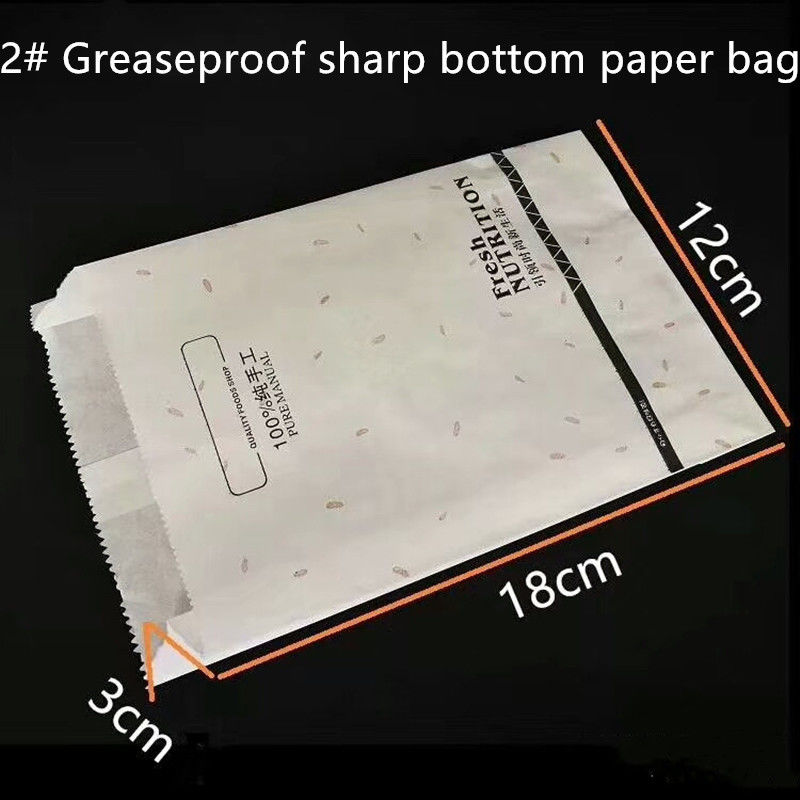 Biologisch abbaubare fettdichte Mitnehmer-PAS-WegwerfPapiertüte