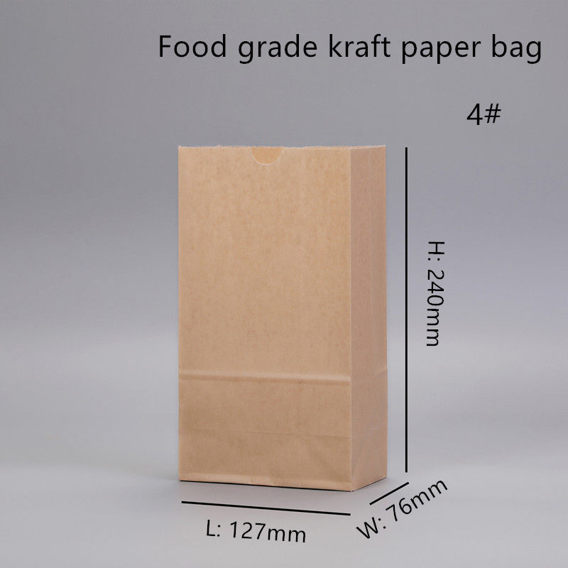 Wegwerf-Bäckerei-Taschen Browns Kraftpapier mit quadratischer Unterseite