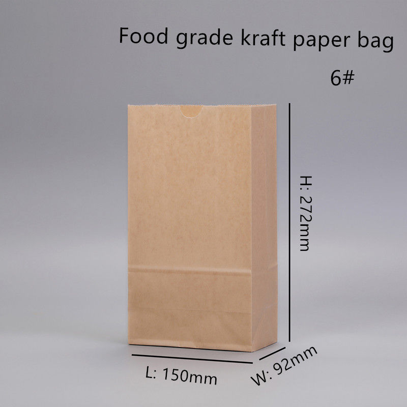 Biologisch abbaubare Brown Bäckerei-Papiertüte ISO9001