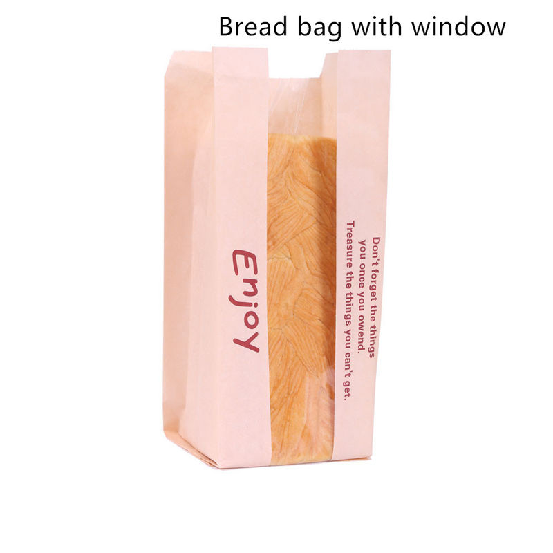 Toast-Brotverpackungs-Tasche ISO9001 des gestrichenen Papiers 55g mit Fenster