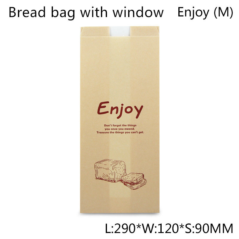 Toast-Brotverpackungs-Tasche ISO9001 des gestrichenen Papiers 55g mit Fenster