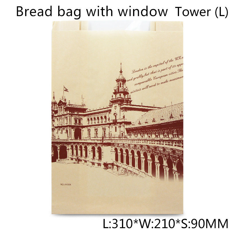 Toast-Brotverpackungs-Tasche ISO9001 des gestrichenen Papiers 55g mit Fenster