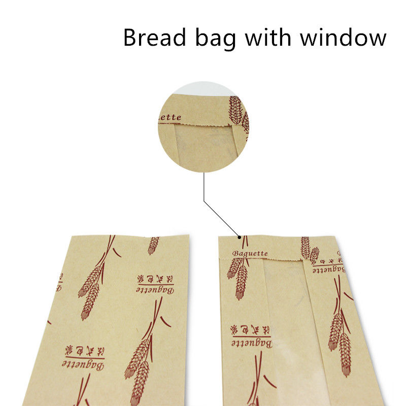 Recyclebares PET beschichtete Kraftpapier-Mittagessen-Tasche für Toast-Brot