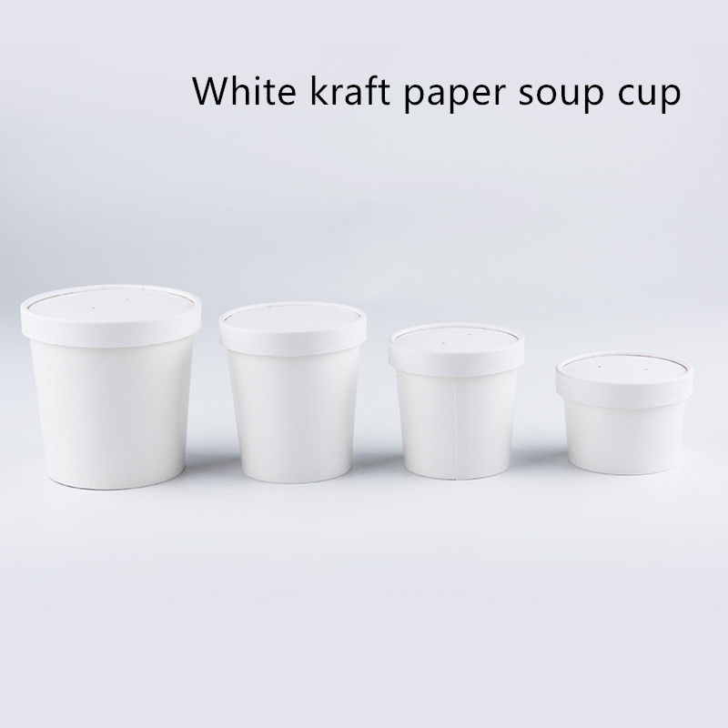 Mitnehmerbehälter Eco weißes Kraftpapier 12oz 16oz 320gsm
