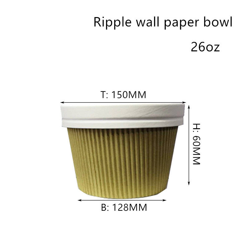 Kräuselungs-Wand-thermische Nahrungsmittelschüssel 350ml 520ml 720ml