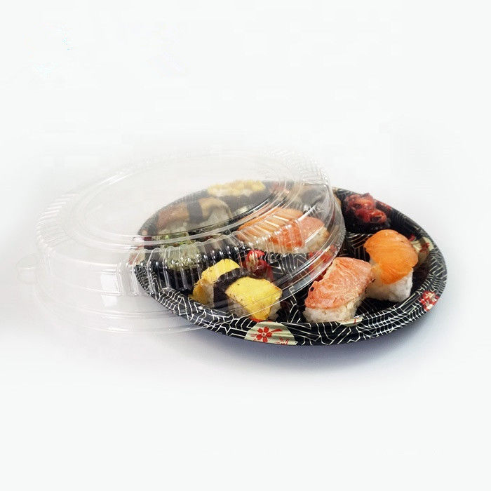 Einweg-Papier-Träger biologisch abbaubare Behälter Zellstoffdeckel Lebensmittelverpackungen Sushi-Träger