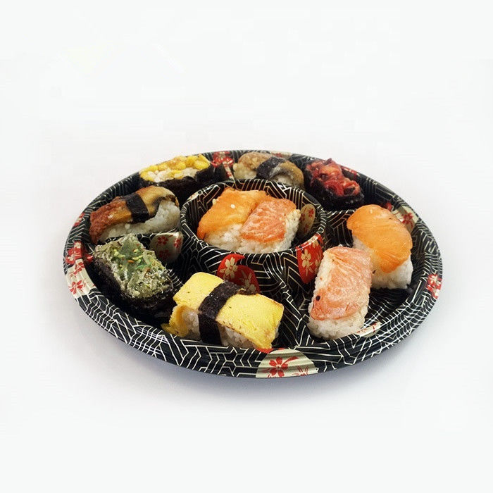Runde Sushi-Verpackungs-Kasten des Nahrungsmittelgrad-Plastik5 geteilter