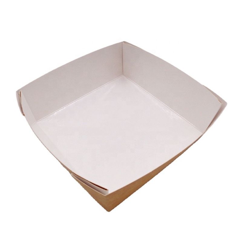 Zum Mitnehmenschnellimbiss-Verpackenkasten Kraftpapiers mit klarem Fenster