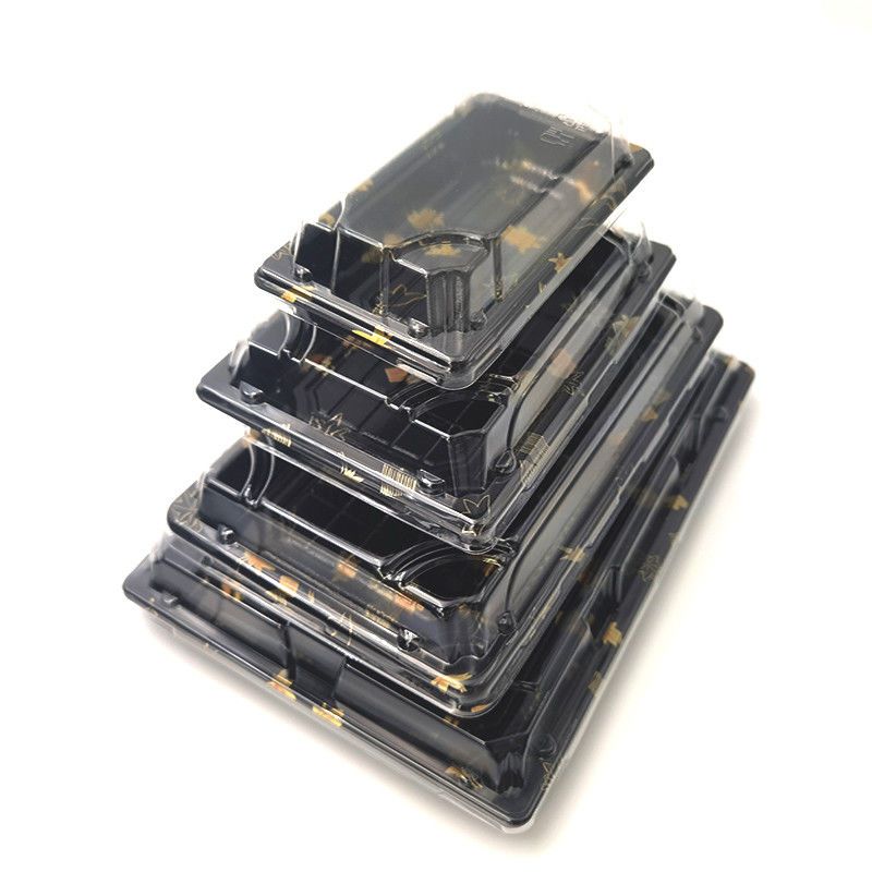 Wegwerf-PS-Plastiksushi Tray With Transparent Lid