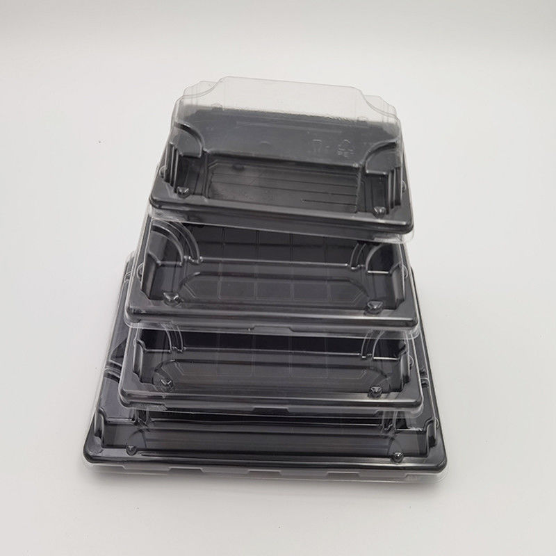 Wegwerf-PS-Plastiksushi Tray With Transparent Lid
