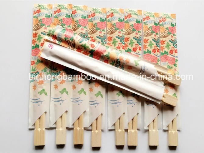 Halber Ärmel-in Papier eingewickelte Bambusessstäbchen-Länge 23cm