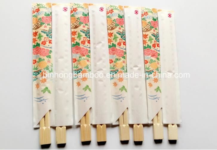 Halber Ärmel-in Papier eingewickelte Bambusessstäbchen-Länge 23cm