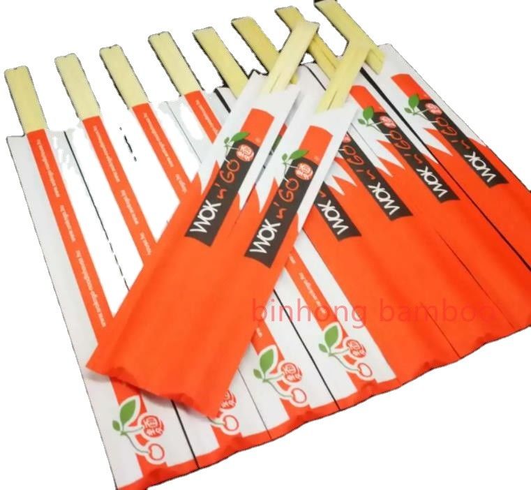 Halber Ärmel-in Papier eingewickelte Bambusessstäbchen-Länge 23cm