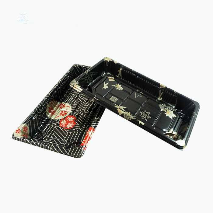 Plastikwegwerfsushi Tray With Anti Fog Lid Soems PS