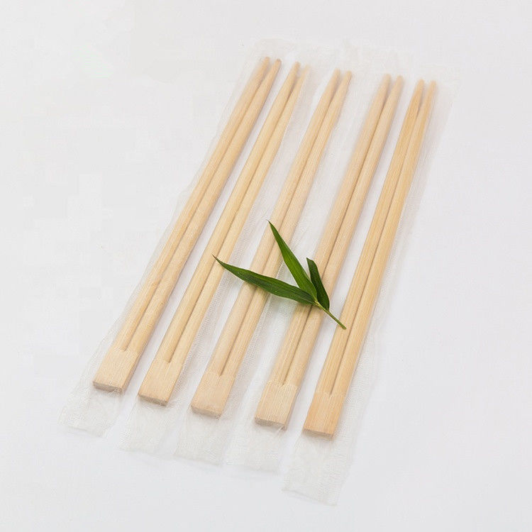 Chinesische natürliche Zwillinge Einweg-Essstäbchen aus Bambus, individuell bedrucktes Logo, 21 cm