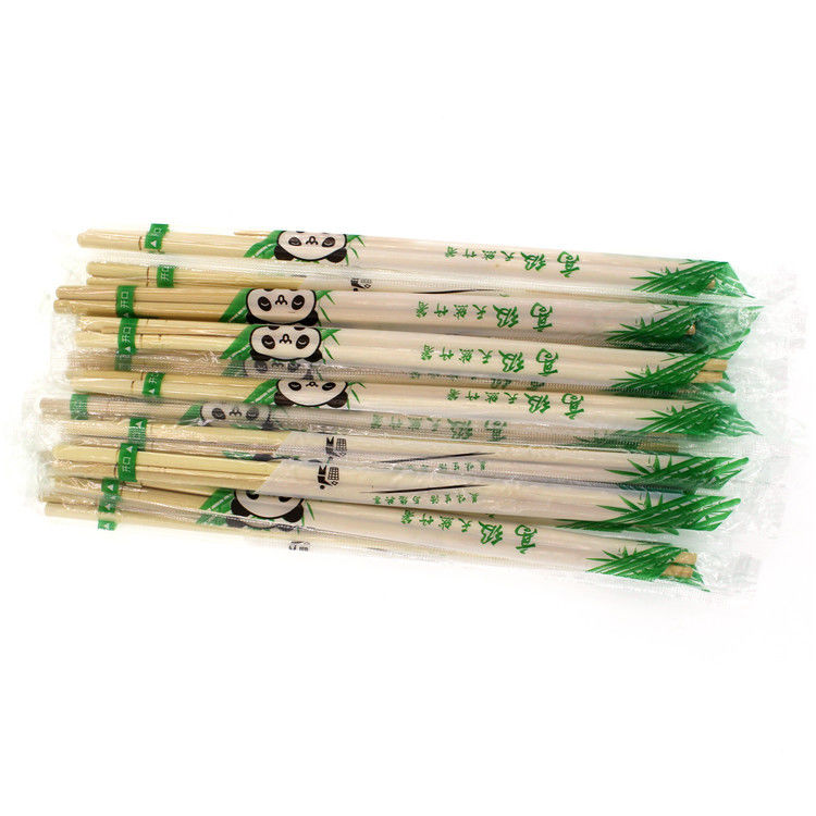 20cm natürlicher kundengebundener Logo Round Disposable Bamboo Chopstick mit Zahnstochern