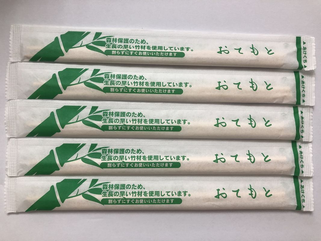 Einweg-Kombibesteck, Papierhülle, Einweg-Essstäbchen, individuelles Logo