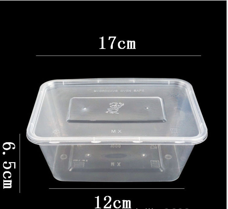 Wegwerf-pp.-Plastik nimmt den Kasten weg, der mit Deckel Microwavable ist