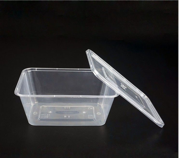 Wegwerf-pp.-Plastik nimmt den Kasten weg, der mit Deckel Microwavable ist