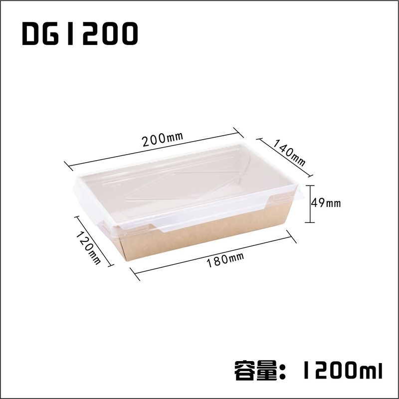 Nahrungsmittelgrad-Quadrat-Fischrogen-Reis-Kraftpapier-Kasten sind fettdicht mit Abdeckung sperrig
